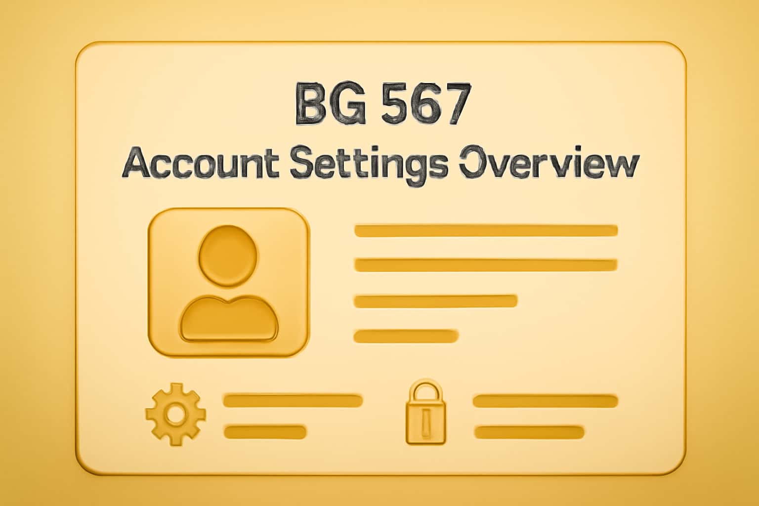 An informative graphic depicting the BG 567 account settings interface with engaging visuals.
