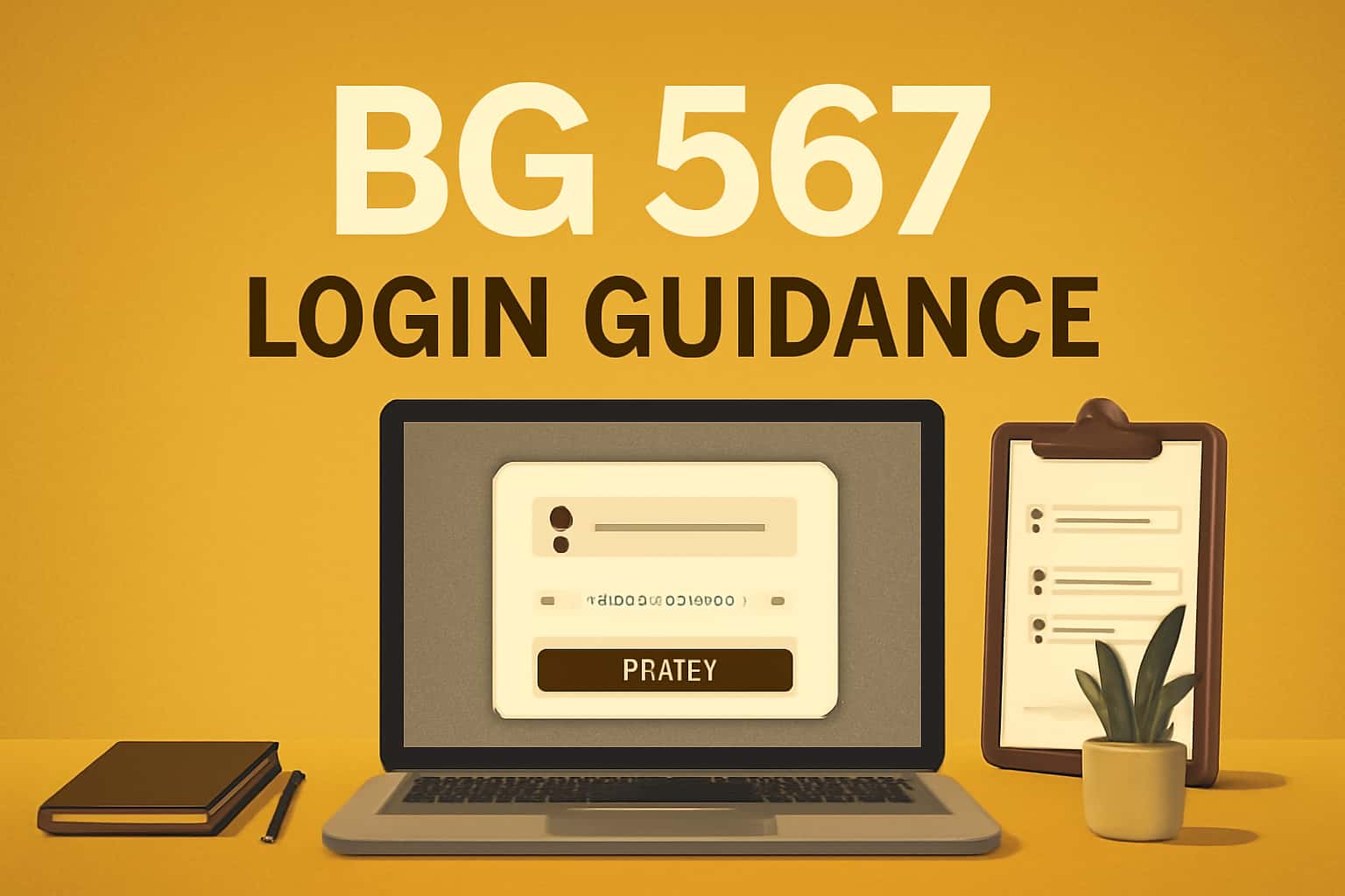 A visual representation of BG 567 Login Guidance with clear text.