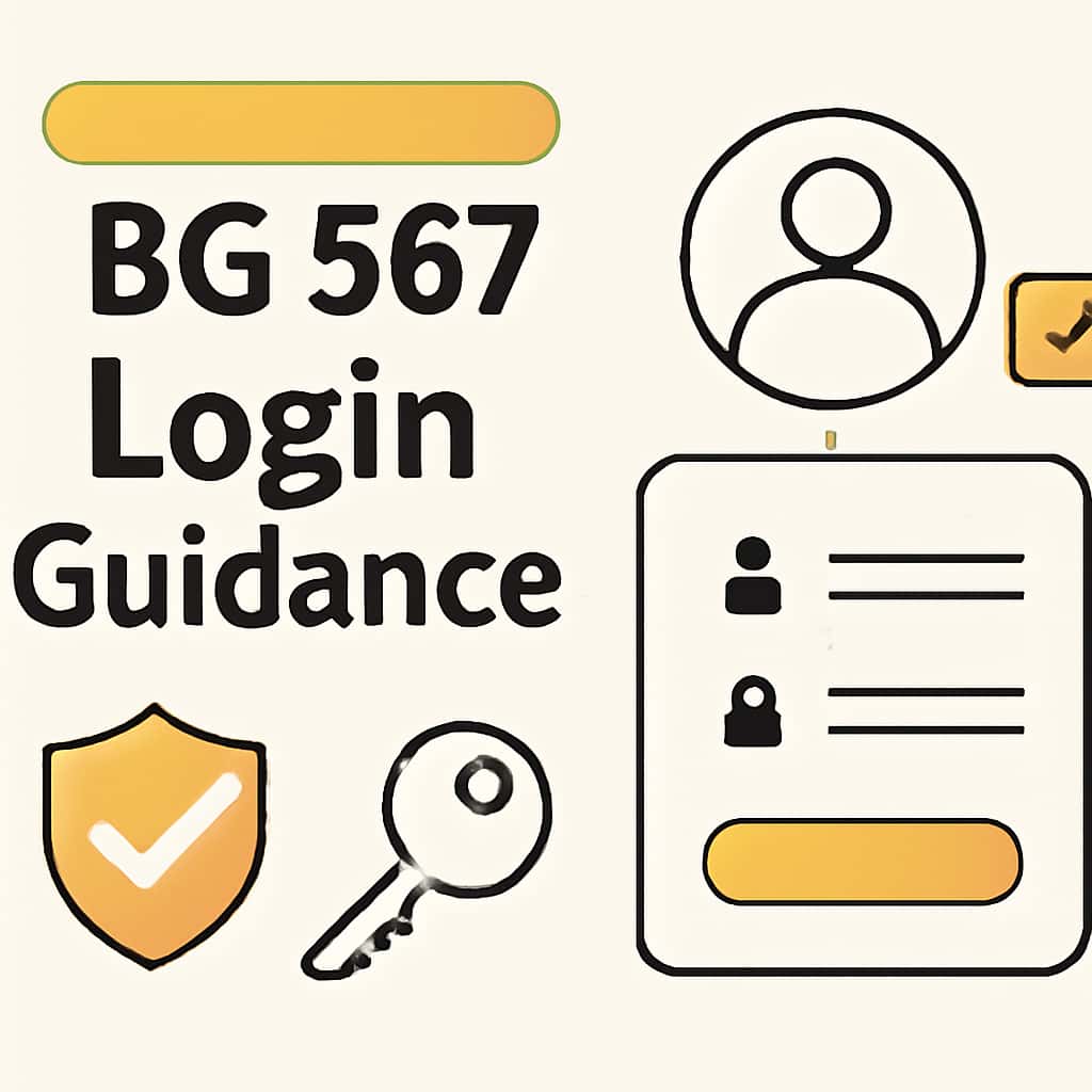 Illustration of login procedures for BG 567.