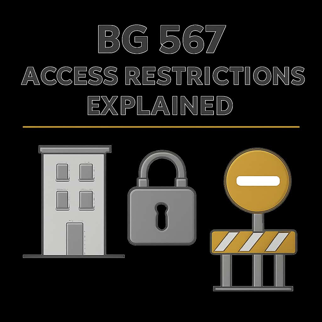 Illustration of BG 567 access restrictions.