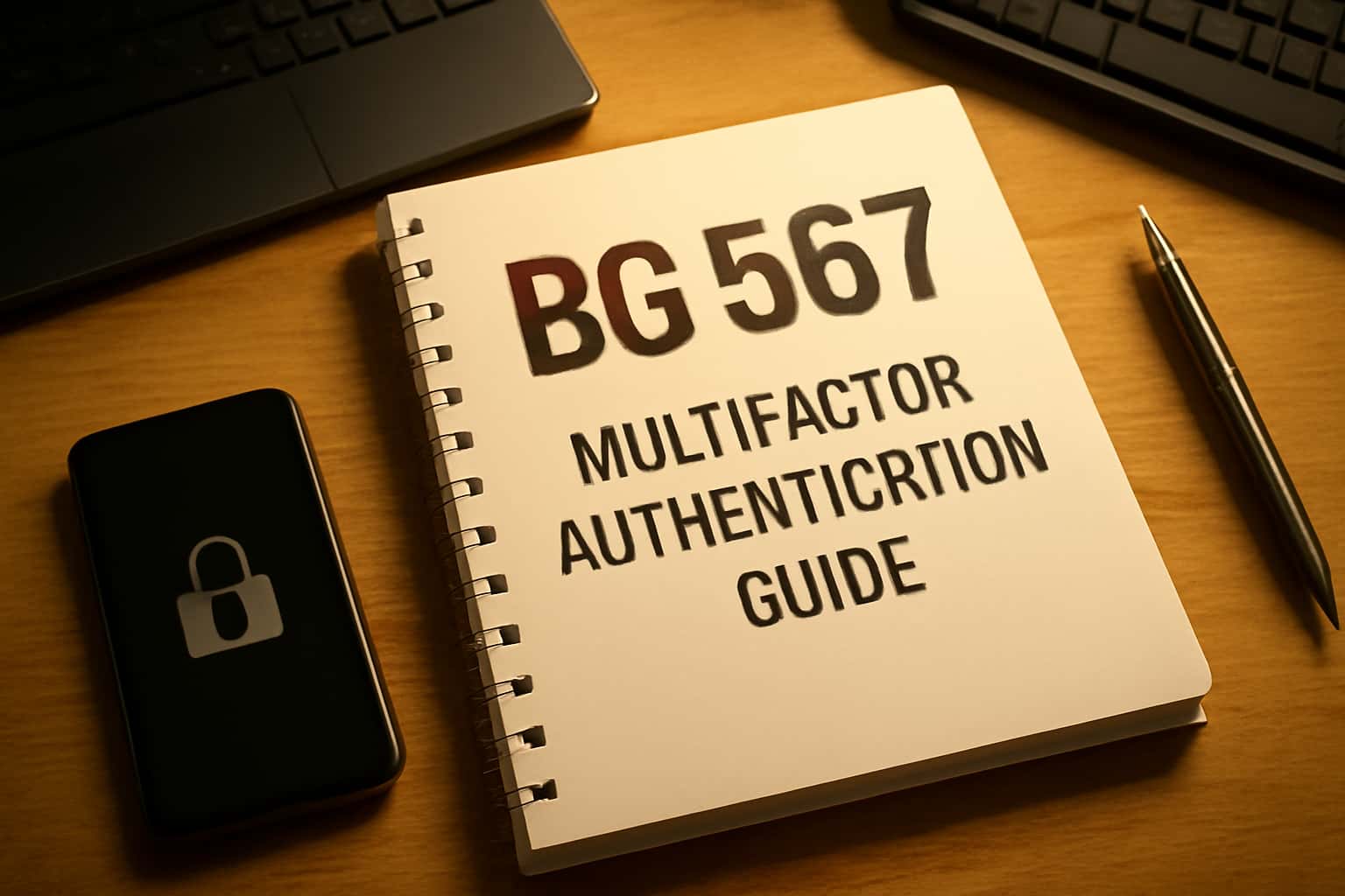 An informative scene showcasing the BG 567 Multifactor Authentication Guide.