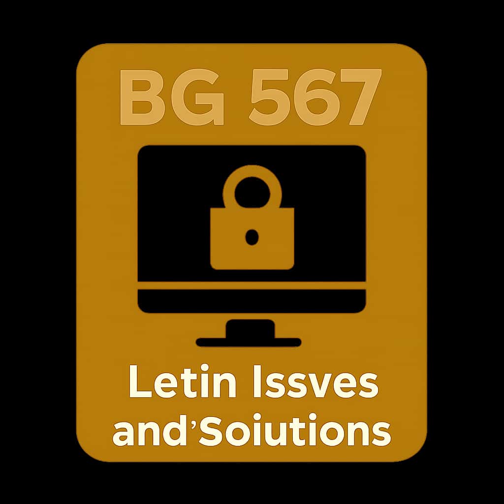 A badge illustrating BG 567 login assistance.
