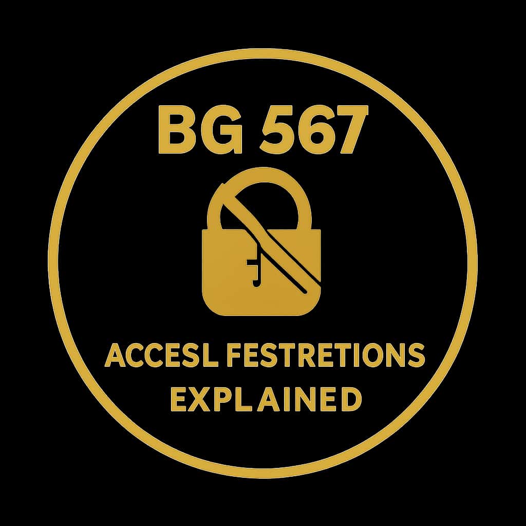 Icon representing BG 567 access restrictions.