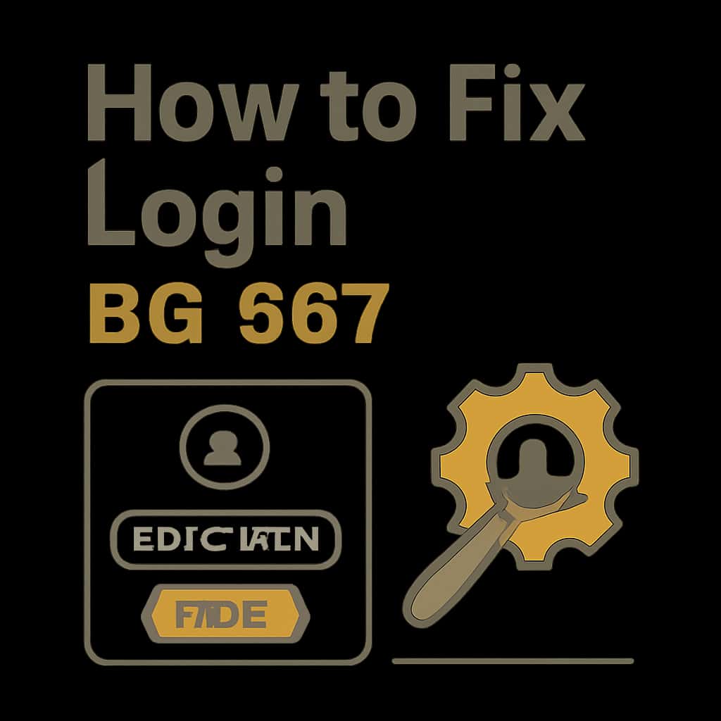 An illustration detailing common login issues for BG 567.