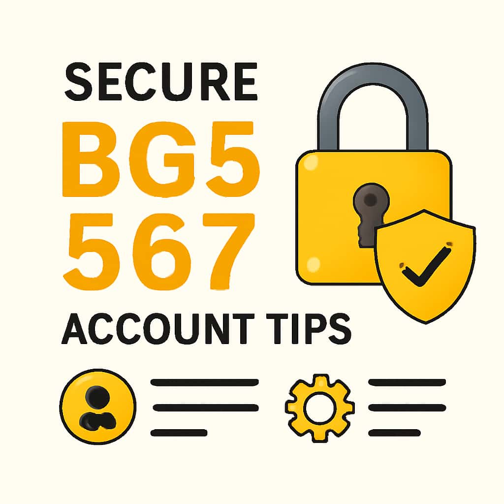A diagram illustrating best practices for securing BG 567 accounts.